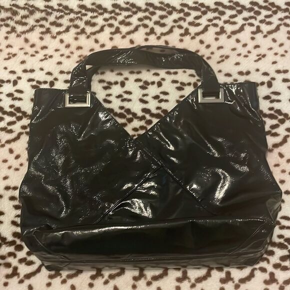 Kooba Y2K Early 2000's Vintage Rio Black Patent Leather Shoulder Bag - Picture 2 of 14
